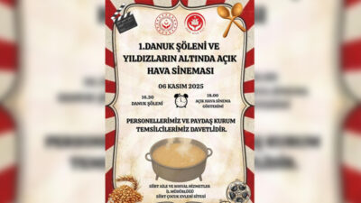 Siirt Aile ve Sosyal Hizmetler İl Müdürlüğü, yeni bir etkinliğe