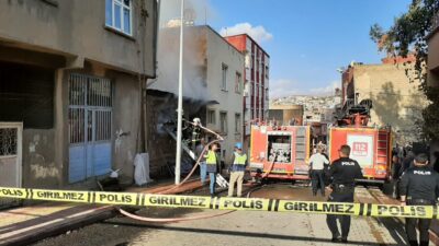 Siirt’te bir evin bahçesinde bulunan odunlukta, henüz belirlenemeyen bir nedenle