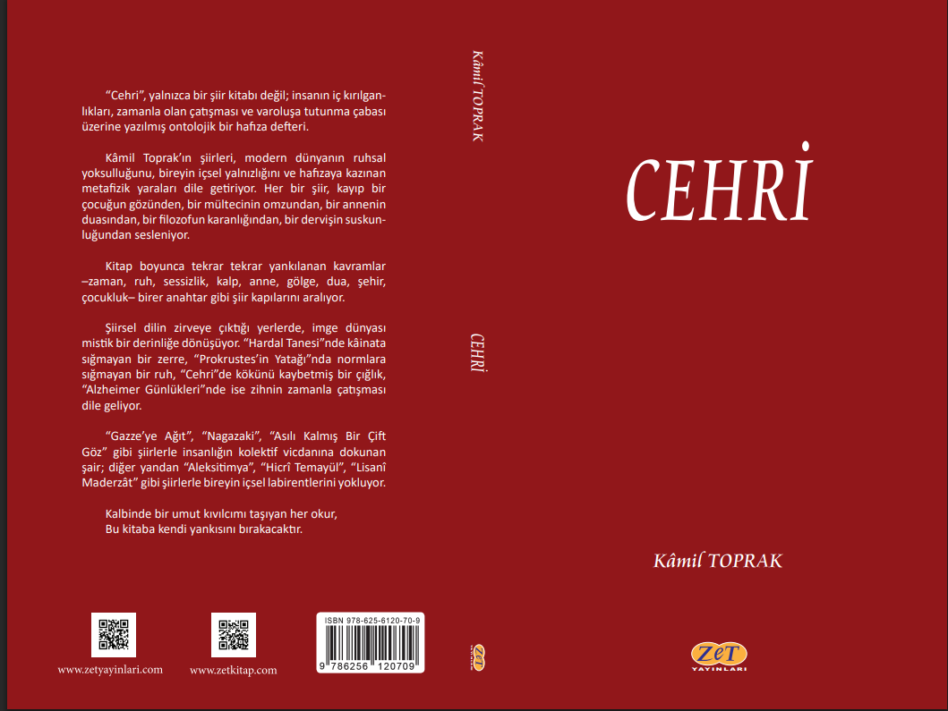 Ankara’da yaşayan Şair Kâmil Toprak’ın yeni şiiri “Cehri” yayımlandı. Modern