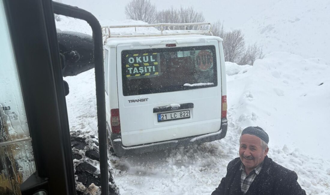 Siirt’in Şirvan ilçesine bağlı Elmadalı ve Yamaçlı köyleri arasında, kar