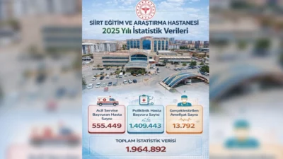 Siirt Eğitim ve Araştırma Hastanesi, 2025 yılına ilişkin toplam sağlık
