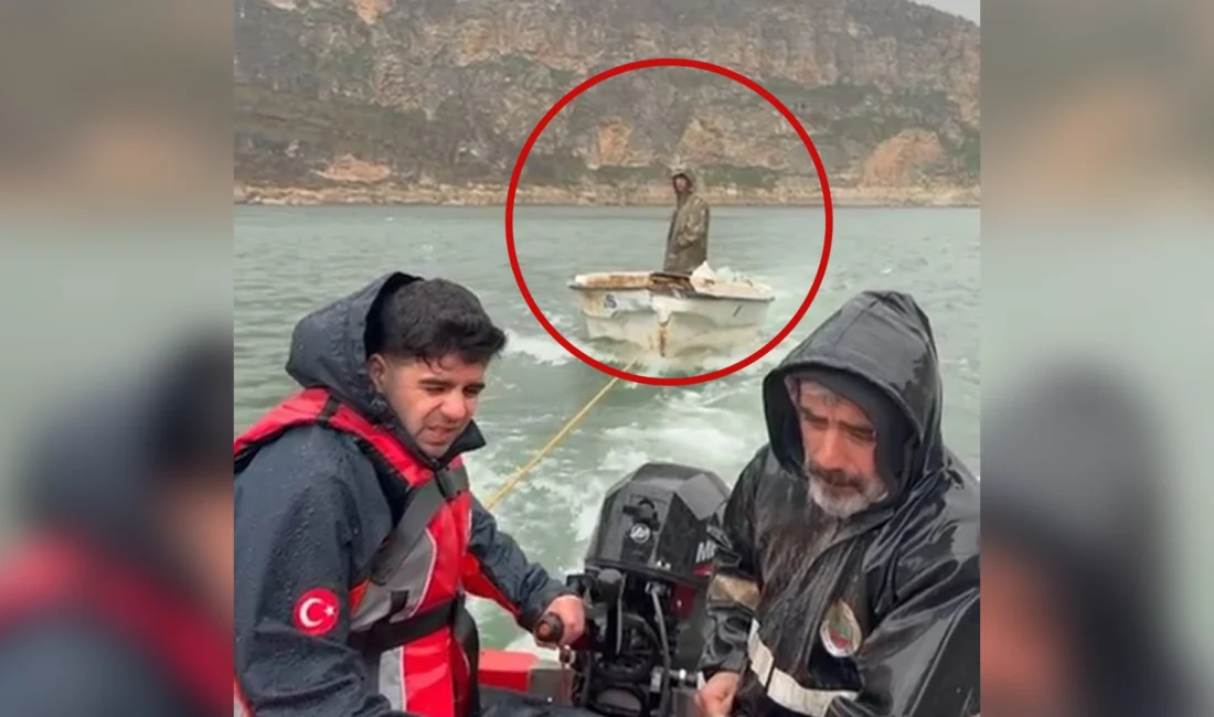 Siirt’te Ilısu Prof. Dr. Veysel Eroğlu Baraj Gölü’nde botu arızalanan