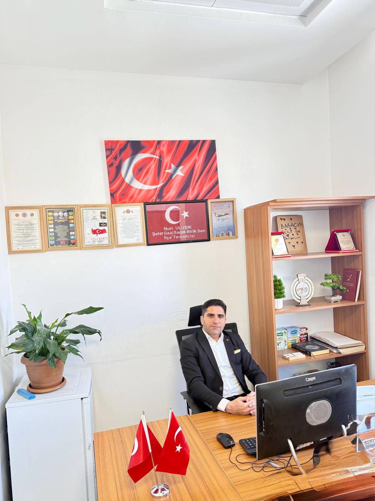 Şehit gazi sağlık birlik Sendikası Kurtalan ilçe başkanı Nuri Uluışık