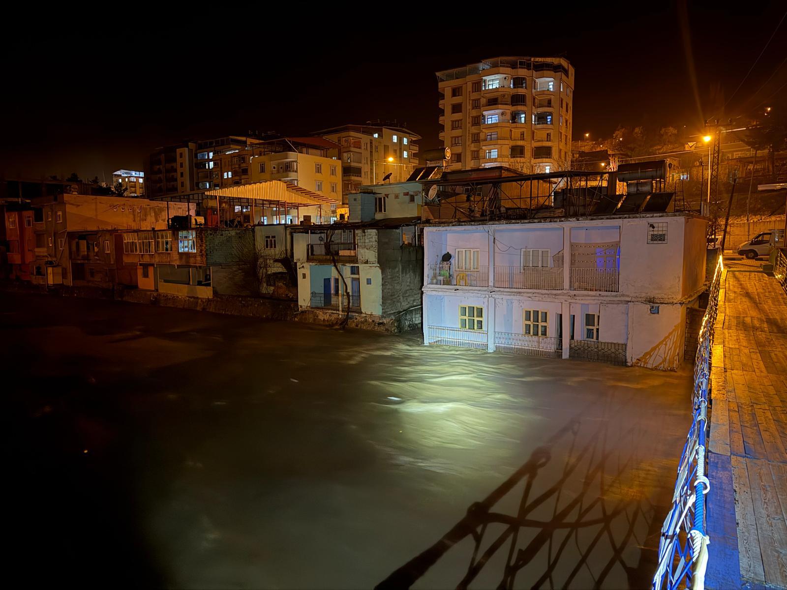 Bitlis Çayı’nda su seviyesinin yükselmesi ve Baykan ilçemizde son günlerde