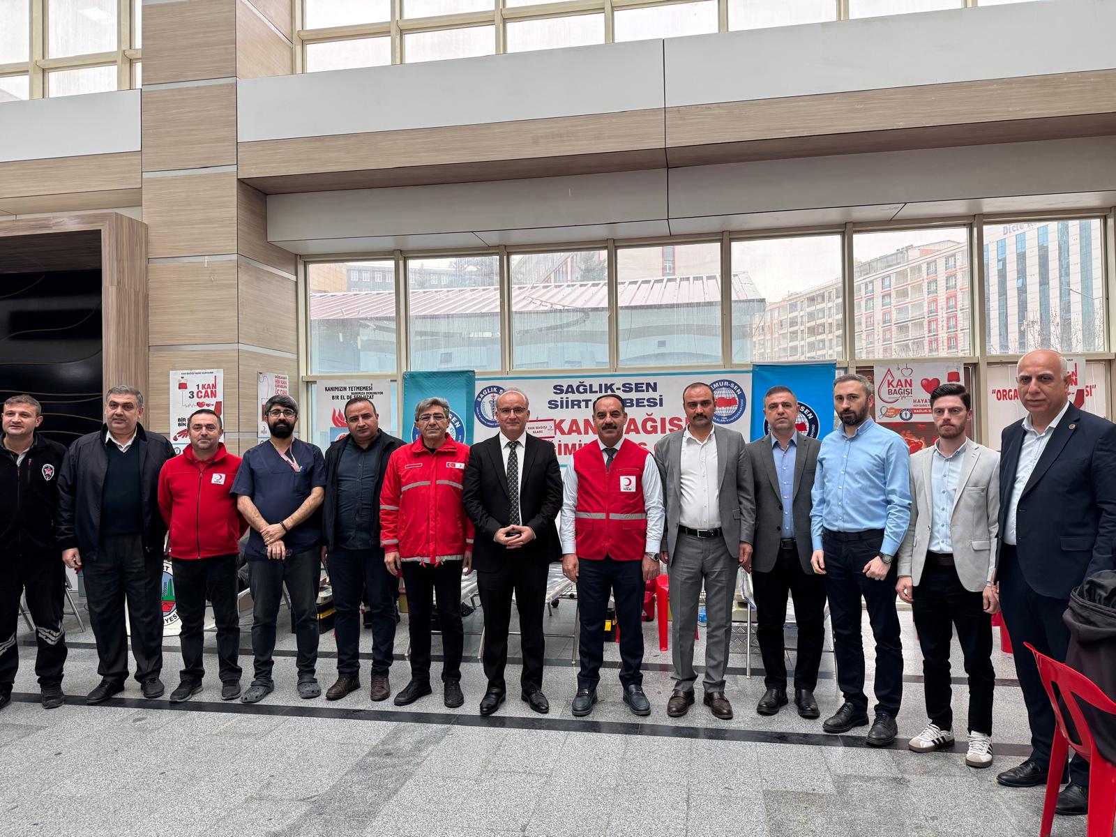 Sağlık Sen Siirt il Başkanlığı tarafından kan bağış kampanyası düzenlendi