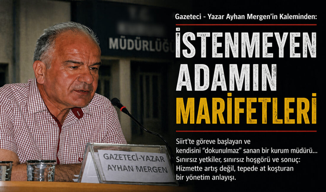 Bir kurum müdürü düşünün, görev yaptığı ilde diplomatik deyimle “persona