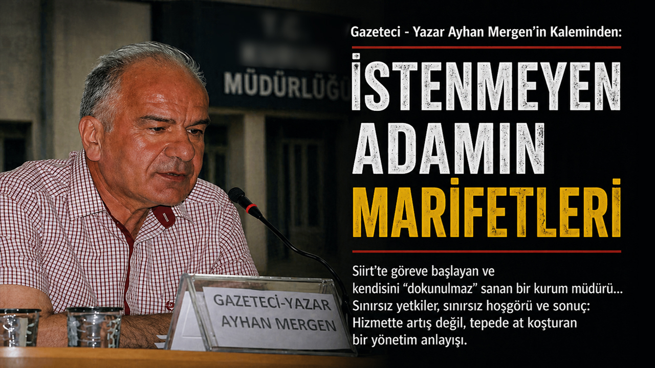 Bir kurum müdürü düşünün, görev yaptığı ilde diplomatik deyimle “persona