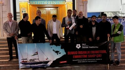 Siirt’te faaliyet gösteren Filistin’e Destek Platformu tarafından, akşam namazı sonrası