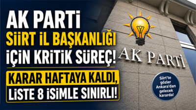 AK Parti’de il başkanının kim olacağı konusunda merak devam ediyor.