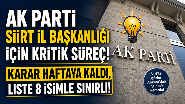 AK Parti’de il başkanının kim olacağı konusunda merak devam ediyor.