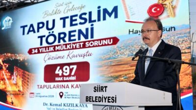 Siirt’te yaklaşık 34 yıldır çözüm bekleyen mülkiyet sorununu çözüme kavuşturarak