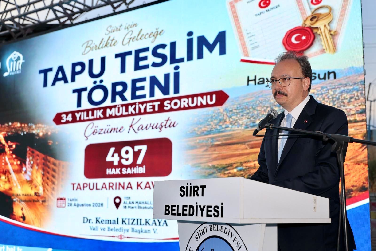 Siirt’te yaklaşık 34 yıldır çözüm bekleyen mülkiyet sorununu çözüme kavuşturarak