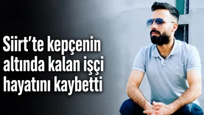 Siirt’in Şirvan ilçesinde faaliyet gösteren maden işletmesinde arızalanan iş makinesini