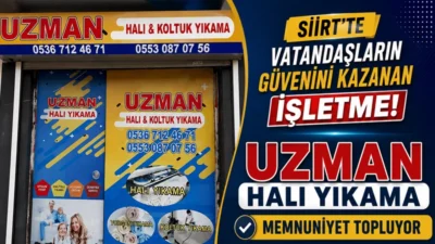 Siirt'te faaliyet gösteren Uzman Halı Yıkama, sunduğu kaliteli hizmet ve