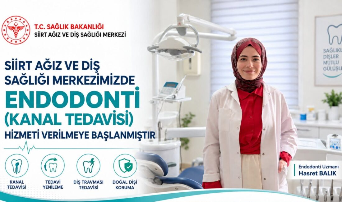SİİRT AĞIZ VE DİŞ SAĞLIĞI MERKEZİNDE YENİ HİZMET KANAL TEDAVİSİNE BAŞLANDI Siirt Ağız ve Diş Sağlığı Merkezinde; Restoratif Diş Tedavileri, Periodontoloji