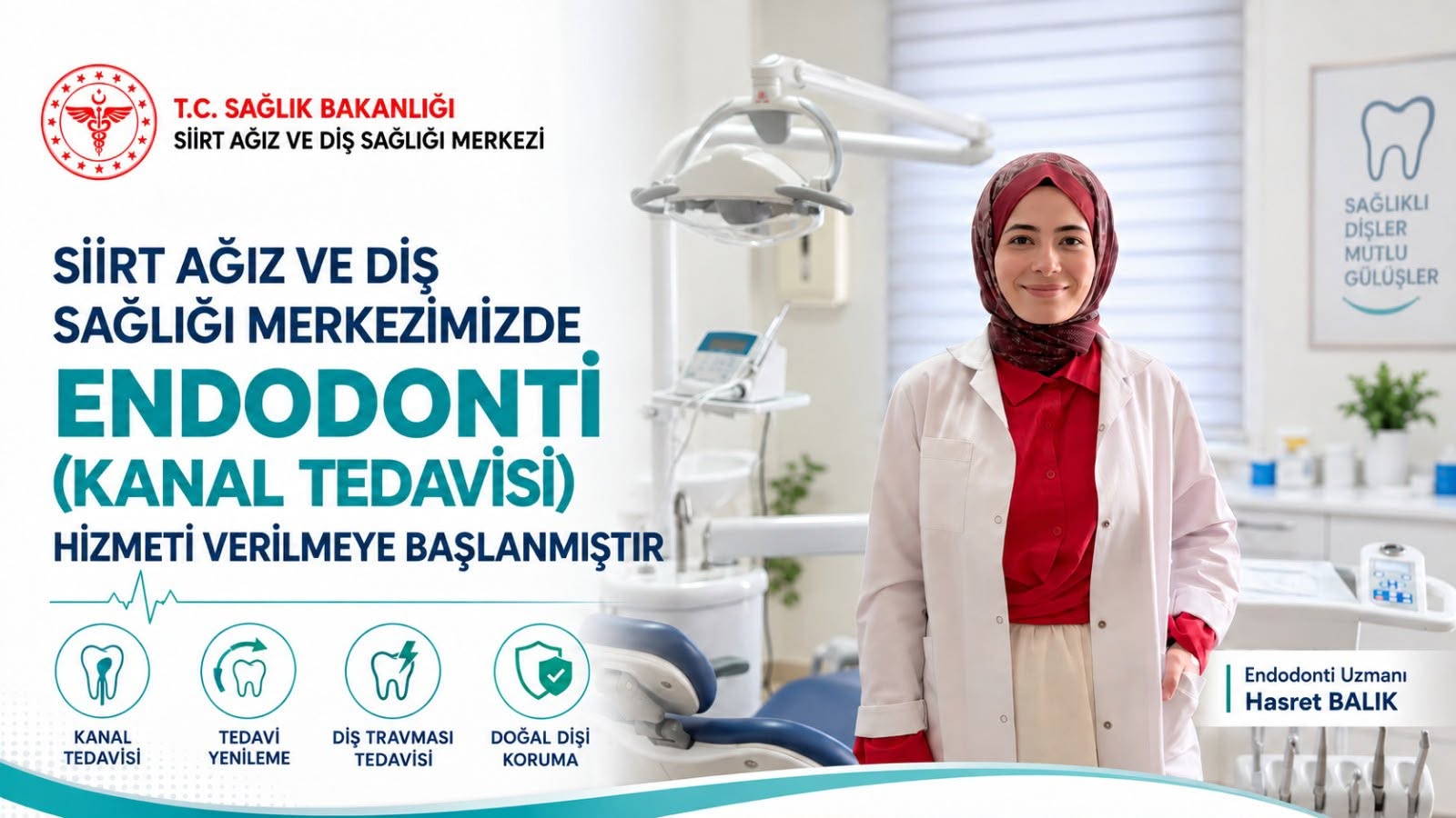 Siirt Ağız ve Diş Sağlığı Merkezinde; Restoratif Diş Tedavileri, Periodontoloji