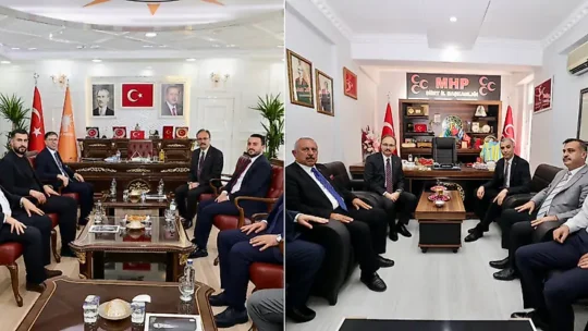 Vali Kızılkaya’dan AK Parti ve MHP İl Başkanlıklarına Ziyaret Siirt Valisi ve Belediye Başkan Vekili Dr. Kemal Kızılkaya, AK