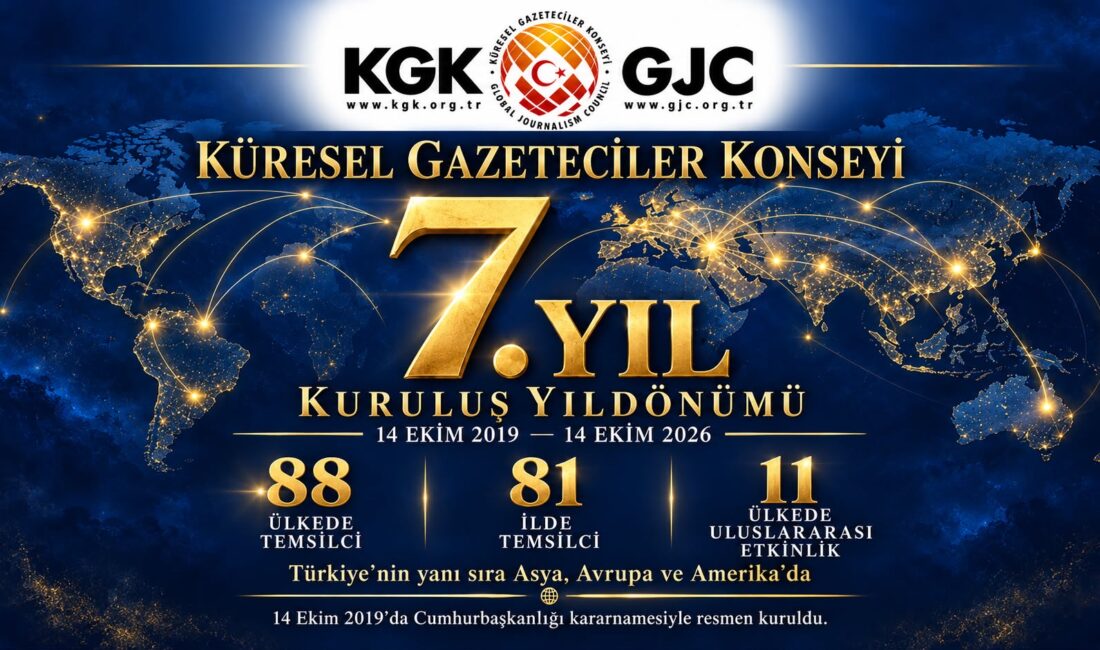 Yerelden küresele uzanan medya köprüsü: KGK Küresel Gazeteciler Konseyi (KGK) kuruluşunun 7’nci yıldönümünü idrak ediyor. 14