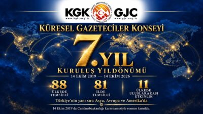 Küresel Gazeteciler Konseyi (KGK) kuruluşunun 7’nci yıldönümünü idrak ediyor. 14